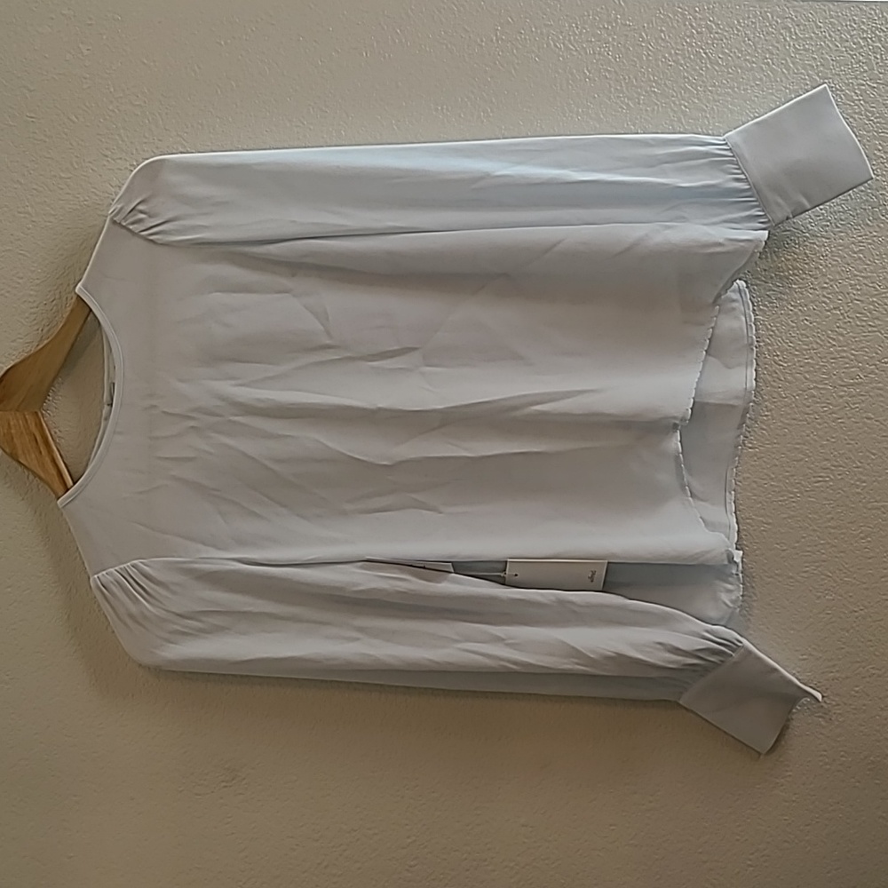 Aritzia Wilfred Clarissa Snowmelt Blue Blouse Size XXS